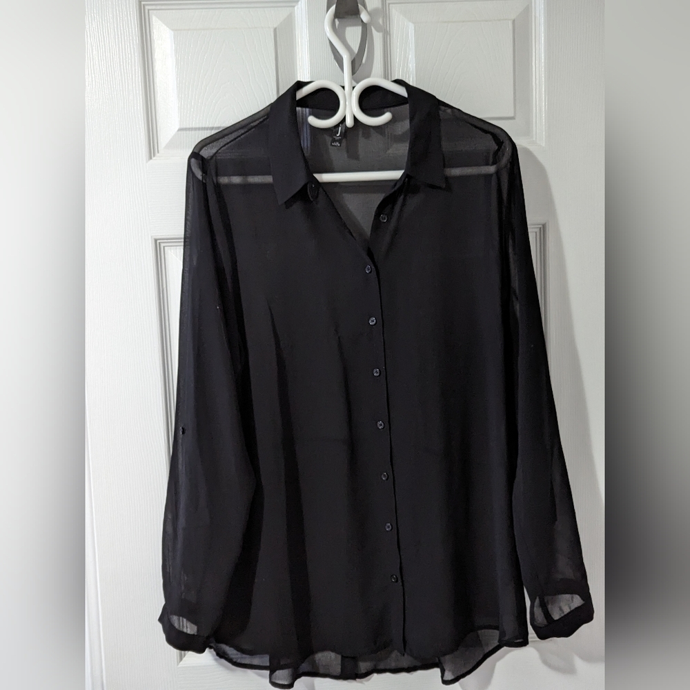 Sheer Black Blouse